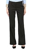 Maryclan Career Women's Dress Pants Little Boot But with Narrow Belt Loop (Medium, Black)