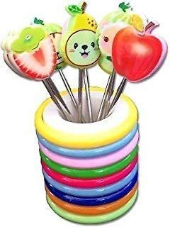 Buy Shivanya Fork Set Plastic Cartoon Shape Stainless Steel Stick