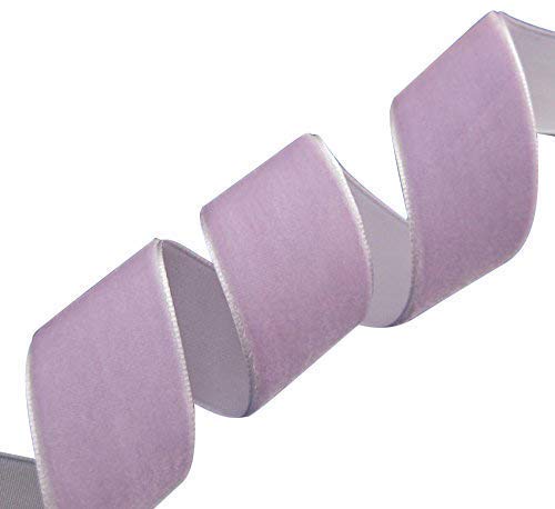 Chenkou Craft 5 Yards 1 inch (25 mm) Purple Velvet Ribbon (Purple)