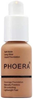 Doublelift New 30ml PHOERA Matte Oil Control Concealer Liquid Foundation Flawless Colour Changing Foundation Makeup Base Nude Face Liquid Cover Concealer Lasting Perfection (G)