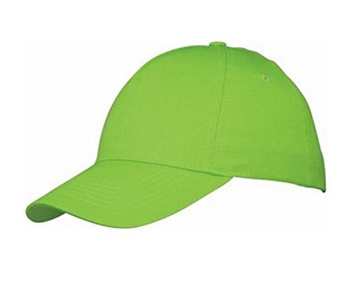 Plain Baseball Cap Blank Hat Solid Color Velcro Adjustable (Apple green)