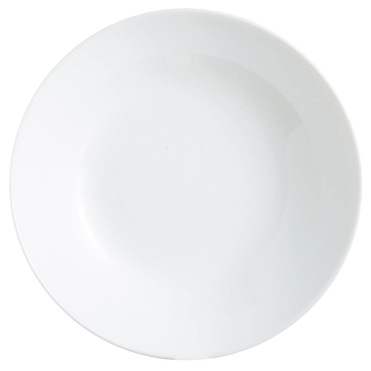 Arcopal Soup Plates Set, Extra Sturdy Opal Glass Dinnerware, 20 cm, White, 12 Pieces