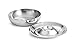 Artisan 2-Piece Stainless Steel Serving Bowl with 2-Section Top Tray and Insulated Lower Bowl