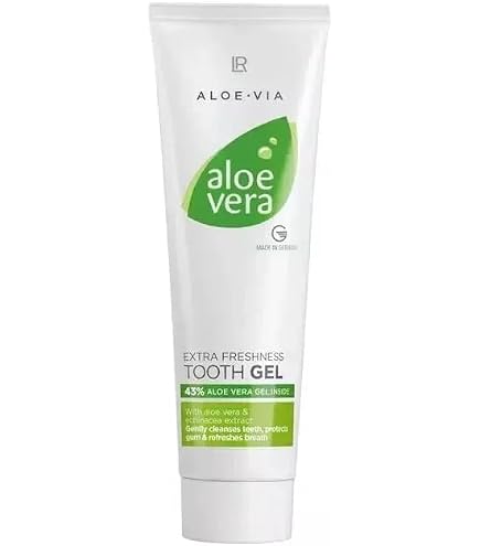 Amazon.com : Aloe Vera Tooth Gel - Extra Freshness Flouride-Free Toothpaste  by LR of Germany - 100 Ml - Active dental cleaning with Echinacea (1) :  Health & Household