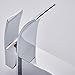 HOROW Bathroom Waterfall Vessel Sink Faucet, Single Hole Single Handle Vanity Faucet Polished Chrome
