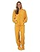 Footed Pajamas - Creamsicle Adult Hoodie Fleece One Piece - Adult - Large Plus/Wide (Fits 5'11-6'4