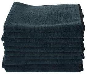 Black Microfiber Facial Cleaning Cloth wholesale 10 pack 12 x 12 - Removes Makeup and Bacteria
