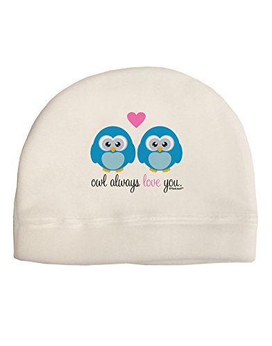 TooLoud Owl Always Love You - Blue Owls Adult Fleece Beanie Cap Hat