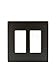 Legrand - PASS & SEYMOUR RWP262DBCC6 Radiant 2 Gang Screwless Plastic Wall Plate, Decorative wall plate, Dark Bronze