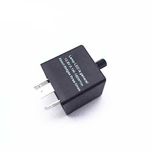 3 Pin Adjustable Flash Speed Interval Electronic LED Flasher Relay for Car Motorcycle Turn Signal Blinker Indicator Light - Thumbnail 2