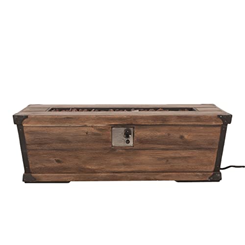 Christopher Knight Home Delany Outdoor 50,000 BTU Rectangular Fire Pit (No Tank…