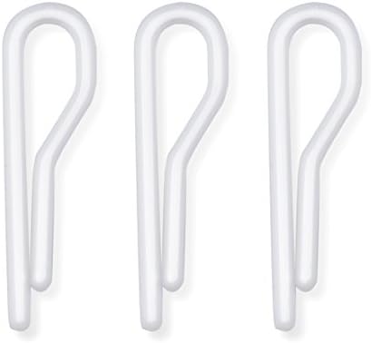 Sinfoo Plastic Clip without Teeth for Dress Shirt Garment Tie Packaging, White, 1000 Piece