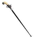 Replica Flintlock Cane Victorian Gun Handle Walking Stick