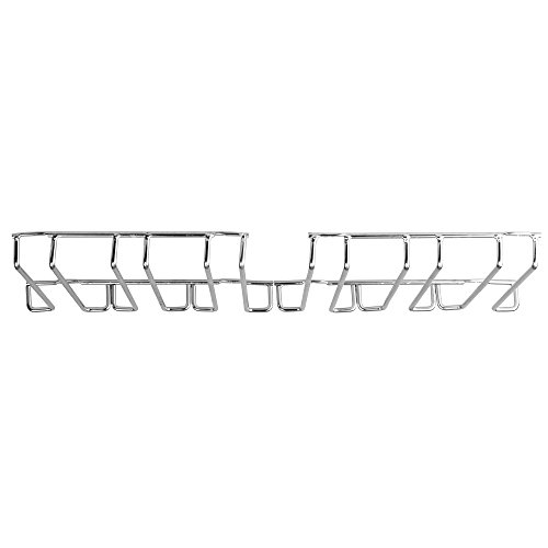 It’s Useful Stemware Holder – Sleek Chrome Design, Easy to Mount, Holds Up to 9 Glasses, 10”x11”x1.5”