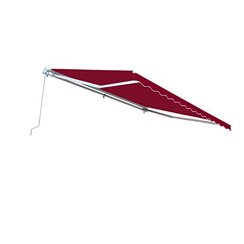 ALEKO AW12X10BURG37 12 X 10 Feet Retractable Home Patio Canopy Awning, Burgundy Color