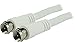 GE 73311 15-Feet RG6 Coaxial Video Cable, White, F Type Connections