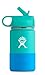 Hydro Flask 12 oz Kids Sippy Double Wall Vacuum Insulated Stainless Steel Sports Water Bottle, Wide Mouth with BPA Free Straw Lid and Silicone Boot, Mint