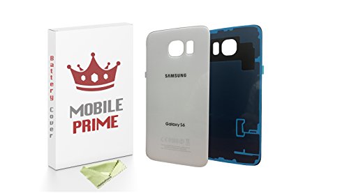 MobilePrime White Replacement Back Glass Back Cover Compatible for Samsung Galaxy S6