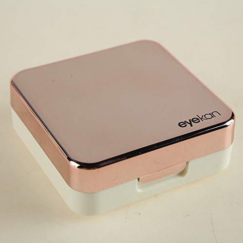 sansheng 2Sets of Mini Travel Contact Lens Box Sets, Support Lens Box, Contact Lens Fixed Lens Box(Rose Gold)