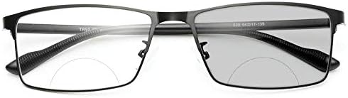 MINCL/Mens Bifocal Reading Glasses Vintage Transition Photochromic