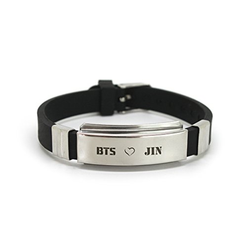 Fanstown bts kpop titanium silicon wristband with lomo …