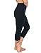 Delfin Spa Women's Heat Maximizing Neoprene Exercise Anti-Cellulite Capris, Black/Black, Small