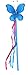 Enchantly Fairy Costume - Fairy Wings for Girls - Butterfly Costume for Girls - Hot Pink and Blue Wings, Tutu, Wand and Halo
