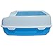 Two Meows Cat Litter Box With Kitty Litter Scatter Control - Blue