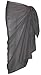 Passion4Fashion Plain Cotton Sarong-Grey-100cmx180cm