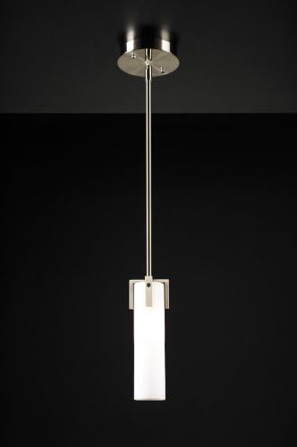 PLC Lighting 931 SN 1 Light Polipo Collection Mini Pendant, Satin Nickel Finish