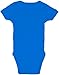 Boys Girls Baby Bodysuit Made with Organic Cotton - Short Sleeve Kimono Style with Side Snaps Bodysuit and Gloved Sleeve - Deep Blue 6M