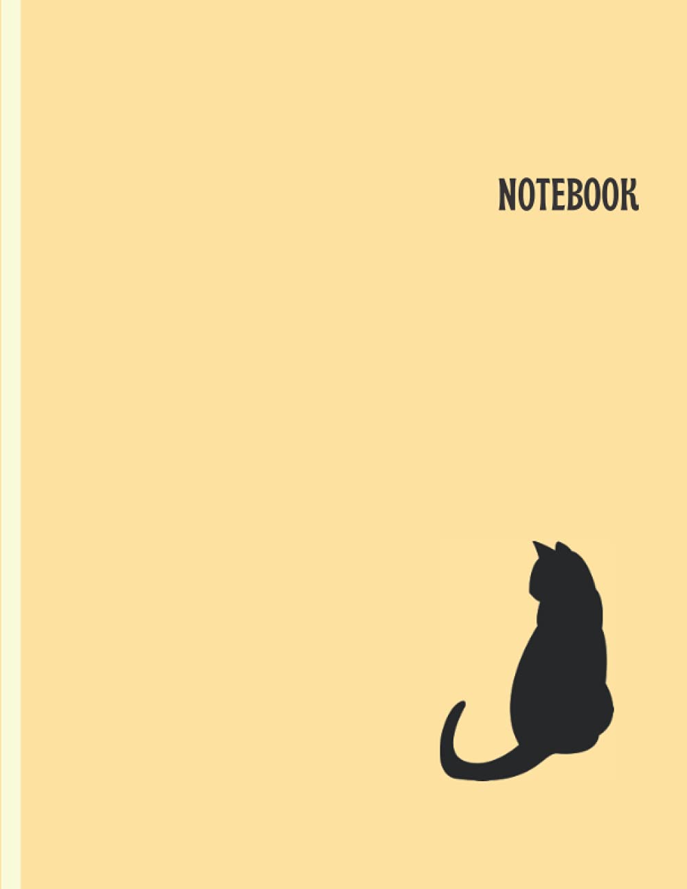 Notebook: Cat staring - Minimal Design Notebook (Diary, Journal)(cream color) | A perfect Gift For Cat lovers - Large (8.5 x 11 inches) - 120 Pages