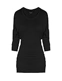 Sejora 3/4 Long Sleeve Dolman Tunic Top Batwing Shirt - Many Colors & Sizes