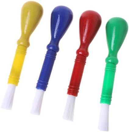 YOFO 4 Pcs Kids Paint Brushes, Plastic Handle Nylon Bristles Graffiti Paintbrush Set For Children Toddlers Art Craft DIY Drawing Brush For Early Learning