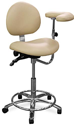 Dentists Unite 311-00 Ergonomic Dental Assistant Stool with Body Arm - Thumbnail 3