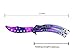 TitanFan Practice Butterfly Knife Butterfly Comb Tool, Unsharpened Blade (Sakura Color)