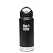 Klean Kanteen Wide Mouth Double Wall Insulated Water Bottle with Loop Cap, Shale Black, 16-Ounce