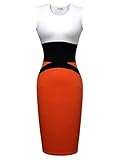 PAKULA® Women's Fashion Contrast Bodycon Pencil Evening Dress