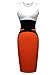 PAKULA® Women's Fashion Contrast Bodycon Pencil Evening Dress