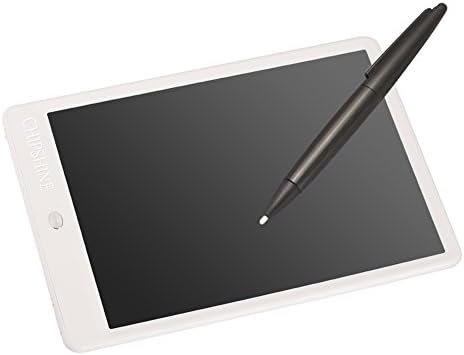CHIPSHINE 10 Inch LCD Writing Tablet with Stylus and Stand Paperless Drawing Handwriting Pads for Kids Family Memo Office Writing(White)