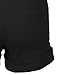 RubyK Women's High Waisted Sailor Shorts with Stretch, Large, Black,Rbkwb1173_black,Large