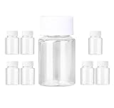 HLLMX 8 PCS Plastic Clear Empty Bottle Pill Bottle