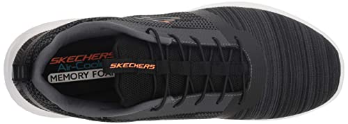 Skechers Herren Bounder Sneaker, Black Mesh Pu Trim, 40 EU 5