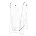 MyGift Premium Clear Acrylic Magazine Holder, Home Office Dorm Desktop Display Stand Document File Folder Storage Organizer