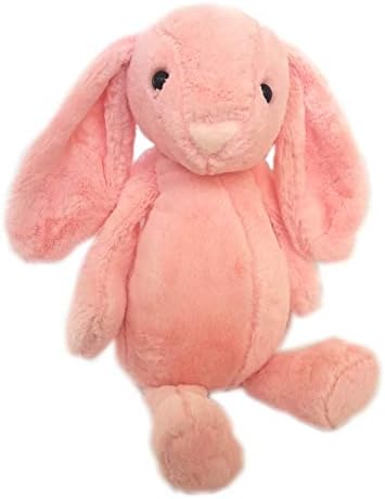 MeMol Baby Bunny Rabbit Plush Toy Soft Stuffed Animal (Pink, 15 inches)