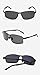 Ronsou Men's Retangular Polarized Sunglasses UV400 Eyewear Glasses For Driving Fishing Outdoor black frame/gray lens