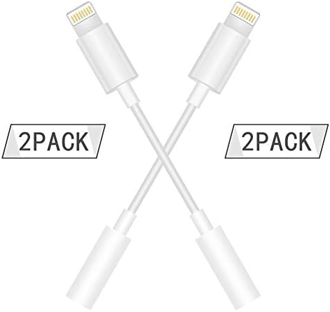 Lighting to 3.5mm CaseyPop Headphones Jack Adapter Cable Compatible with iPhone 7&8/7&8Plus iPhone X iPhone Xs iPhone XR Adapter Headphone Jack and More (iOS 10/ iOS 12)(White) Accessories