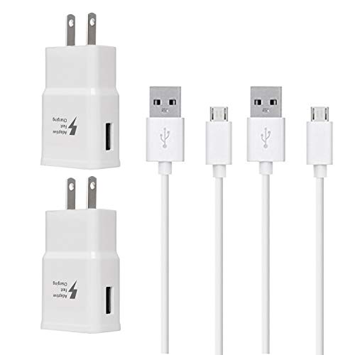 2 Pack Chargers Cables Compatible with HTC One M8, Compatible with Samsung Galaxy J7 Series, Galaxy J3 Eclipse/J3 V/Emerge/Mission, Compatible with Verizon Ellipsis 8 Tablet USB Data Sync Cords