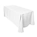Gee Di Moda Rectangle Tablecloth - 90 x 156 Inch White Table Cloth for 8 Foot Table with Floor-Length Drop - Heavy Duty Washable Fabric - 8 Ft Buffet Table, Holiday Party, Wedding & Baby Shower