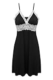 Ekouaer Sleepwear Womens Chemise Nightgown Full Slip Lace Lounge Dress